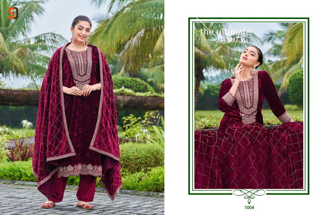 Shahzadi By Shraddha Designer Winter Wear Velvet Salwar Suits Wholesale Online
